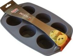 Forma silikon muffin 6ks, šedá