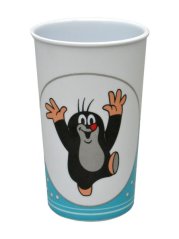 Kelímek krtek 10cm, melamin, modrá