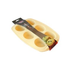 Forma silikon muffin 6ks, krémová