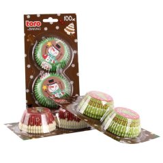 Formička na muffiny 5x3,2cm, 100ks, papír, vánoční motiv