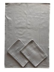 Utěrka Extra savá 50x70 cm Drobná kostka béžová (šedá) 3 ks